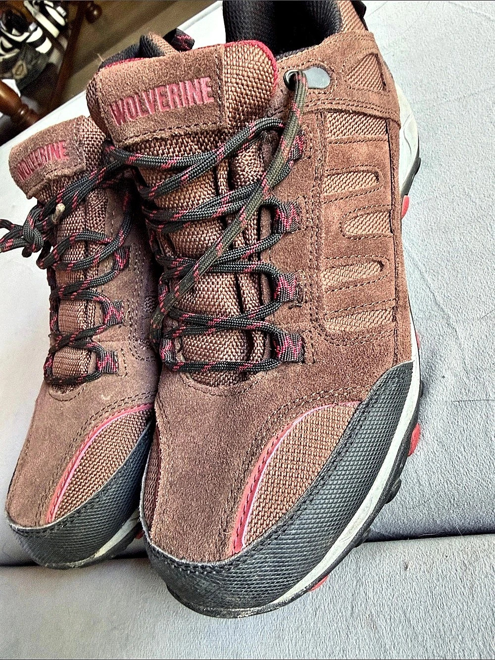 Wolverine Brown & Red Outdoor Boots